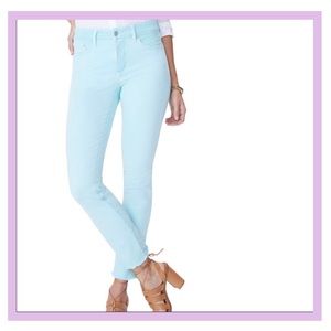 NWT NYDJ Sheri Frayed Hem Stretch Slim Ankle Jeans